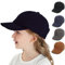 YANWANG Baby Kinder Solide Farbe Baseballkappen Einstellbare Baumwolle Sonnenhut für Kleinkind Jungen Mädchen(Black,6-24Monate)