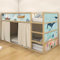 WANDKIND Aufkleber für IKEA KURA Kinderbett Hochbett Klebefolie Möbelfolie Sticker Kinderzimmer Unterwasserwelt (Möbel nicht inklusive) IKB510 (2 Sticker Set)