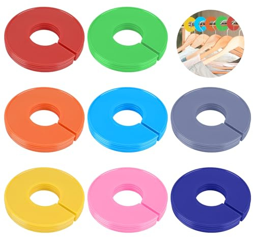 40 Pcs Größenfinder Kleiderbügel, Plastik Baby Größentrenner, 9cm Durchmesser Kleiderbügel Größentrenner, Schreibbar Baby Kleidung Trenner, Größenkennzeichnung zum Kleidung &Garderoben Klassifizierung