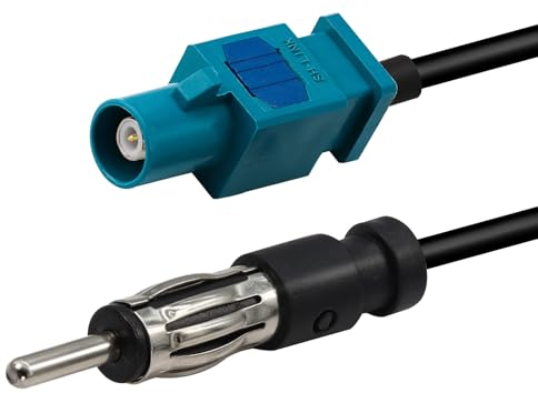 Cable Fakra Z macho a conector DIN Cable de antena de radio FM estéreo universal para vehículo para automóvil Audio estéreo Unidad principal de radio HD Reproductor multimedia de CD 12inch (30cm)