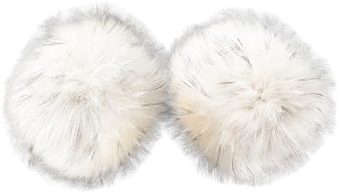 JAWSEU 1 Paar Pulswärmer Kunstpelz Armstulpen Warmers Handgelenk Manschetten Armstulpen Fell Stulpen Damen Pulswärmer Pelz Kunstfell Fellstulpen für Damen Mädchen Winter Weihnachts Dekoration