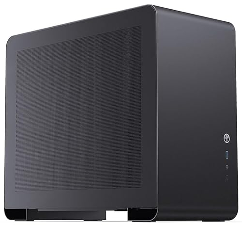 Jonsbo U4 Mini Mesh PC-Gehäuse Schwarz – Micro-ATX Case mit Mesh-Seitenteil, Platz für GPUs bis 420 mm, ATX-Netzteile bis 200 mm, luftdurchlässiges Design für Starke Builds