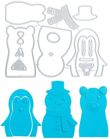 Stanzenshop Stanzschablone: Teddy, Schneemann, Pinguin - Entfessle deine Kreativität mit diesen vielseitigen Bastelwerkzeugen, perfekt für DIY-Projekte. Füge deinen Handarbeiten ei
