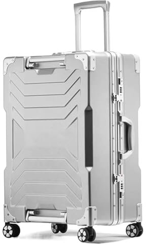 IRYZE Koffer Reisekoffer Leichter Aluminium-Kabinengepäckkoffer Mute Universal Wheel Boarding Case Gepäck Trolley Boardcase (Color : A, Size : 20 inch)