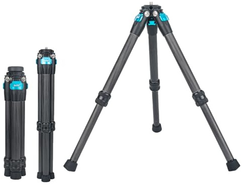 True Kohlefaser-Mini-Stativ, Desktop-Tischständer, kompaktes Stativ für DJI Smooth 4, Osmo Mobile, Vimble 2, Gimbal-Griff-Stabilisator, für Insta360 Insta 360 x 5 x 4 x 3 x 2 Kameras (blau)