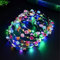ENLACE LED Blumenkranz Stirnband,6 Stück LED Blumenkranz Haare,Bunt Blumenkranz Kopfschmuck Festival Zubehör für Frauen und Mädchen,LED Haarschmuck für Geburtstag Hochzeit JGA Party Deko