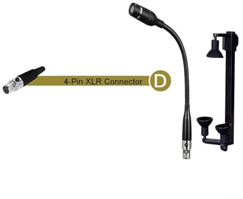 SPORTARC Microphone de violon à clipser pour système audio sans fil Installation facile (D)