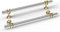 goldenwarm 10 Pack Brushed Satin Nickel Kitchen Cupboard Handles, 160mm Hole Centers Kitchen Cabinet Handles Silver Drawer Pulls