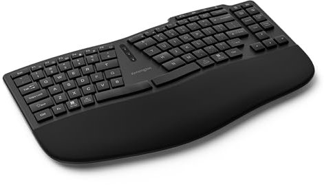 Kensington Pro Fit Ergo KB675 EQ, QWERTY, 2.4GHz Bluetooth, Wireless, Rechargeable TKL Keyboard, Compatible with Windows and macOS, Composed of 43% Post-Consumer Recycled Content (K75491UK)