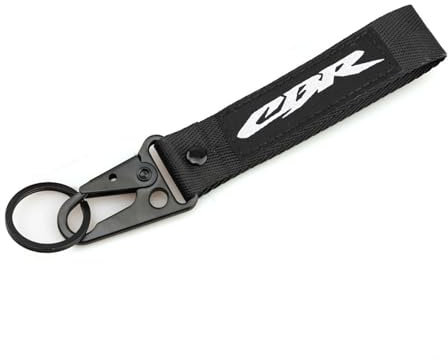 HBJzxlOK Porte-clés brodé pour Moto H&Onda CBR 125R 600 F4i 650F/R 1100XX 1000F CBR 600 954 1000 RR(Black)
