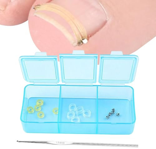 Correttore per unghie dei piedi, pinza per raddrizzare le unghie dei piedi, strumento per rimuovere le unghie incarnite, strumento per unghie incarnite con scatola per alleviare il disagio