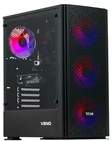 Veno Scorp Gaming PC Intel Core i7-4790 Processor RTX 3050 6GB Graphics Card - 16GB Ram - 512GB NVMe SSD - 550W PSU - Windows 11 - WiFi - Titan 4