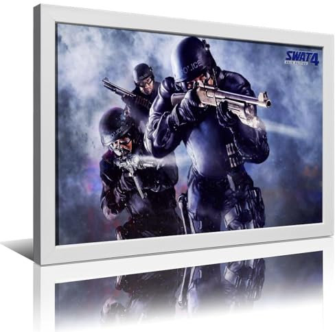 HKLOPUY Poster Shooting Games Swat 4, dekoratives Gemälde, Leinwand, Wandposter und Kunstdruck, moderne Familienschlafzimmer-Dekoration, Poster, 60 x 90 cm