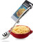 Sabatier Professional Large Metal Spaghetti Server Ladle - Mirror Polished Stainless Steel Fork Spoon to Measure, Drain & Serve Pasta. Strong Construction. 25 Year Guarantee, Dishwasher Safe