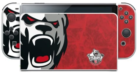 DeinDesign Skin kompatibel mit Nintendo Switch OLED Folie Sticker Eisbären Regensburg Offizielles Lizenzprodukt Eishockey