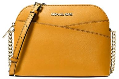 MICHAEL KORS Jet Set Travel Medium Dome Crossbody Bag Golden Rod, Golden Rod, Small