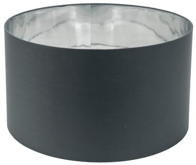 ValueLights | Reni Large Pendant Shade with Charcoal & Chrome Inner | Shades, Home Décor & Improvement Essential | 450mm Shade Width