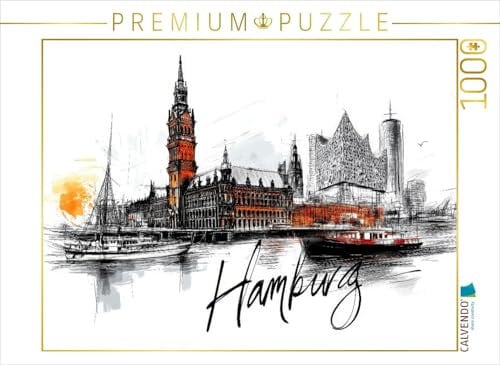CALVENDO Puzzle Hamburg | 1000 Teile Lege-Größe 64 x 48 cm Foto-Puzzle für glückliche Stunden