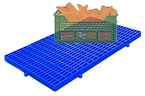 Kanduo Palet de plástico Palets de plástico, Palets de Almacenamiento Impermeables con Rejilla ventilada, Palets de Suelo encajables, Palets de Suelo ventilado con Rejilla Transpirable Palés de Trans