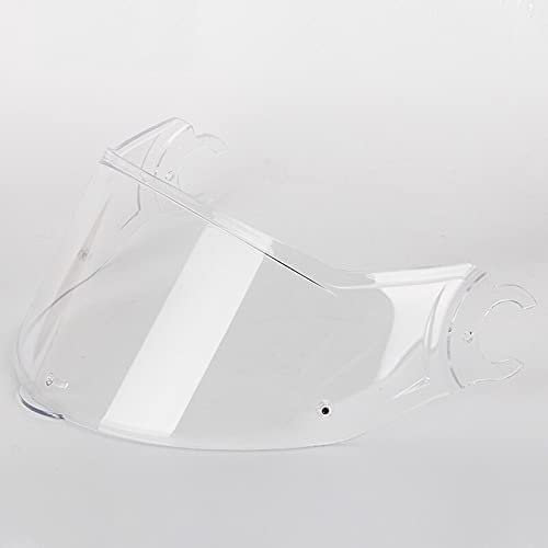 Motociclo Lente visiera casco, trasparente fumo scuro, visiera arcobaleno argentata, compatibile solo con caschi LS-2 VORTEX, compatibile con lenti LS-2 FF313 (nero).(Transparent)