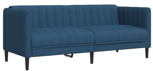 ChicAbode Sofa 2-Sitzer Blau Stoff Zweisitzer Loungesofa Designsofa für Wohnzimmer, Couch Wohnzimmersofa