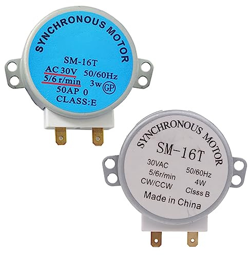 ROYJJ Mikrowellenofen-Teile, Mikrowellen-Synchronmotor, SM-16T, 30 V, 3 W, 50/60 Hz, Mikrowellen-Drehteller-Motor