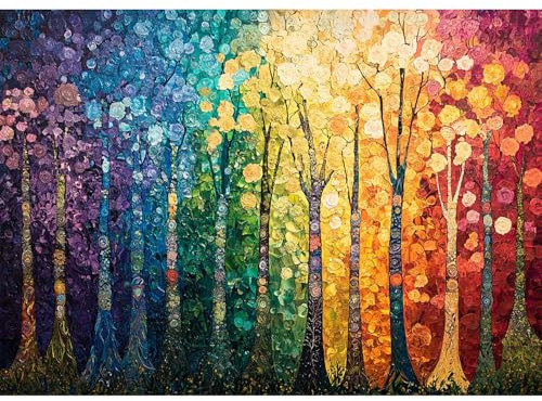 Yunlus Jigsaw Puzzles für Erwachsene 1000 Teile Unmöglich schwer schwierig herausfordernde Puzzles für Erwachsene 1000pc Puzzle Fantasy Wald Baum Jigsaw Puzzle 1000 Teile 70 x 50 cm