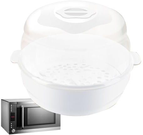 Moreeulsi Flaschen-Sterilisator Mikrowelle, 22,5 x 22 x 17,5 cm, Mikrowellen-Sterilisator, Babyflasche, Mikrowellenreiniger, hochtemperaturbeständiger Dampfgarer für Haushalt, Kinder, Geschirr