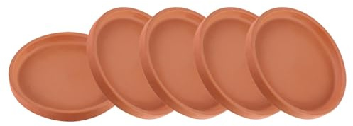 IMIKEYA 5 Stück Teiliges Terracotta Blumentopf Untersetzer wasserdichte Pflanztopf Ablagen für Garten und Zuhause für Pflege von Pflanzen Sauberhaltung