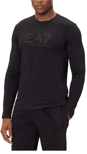 EA7 Herren T-Shirt Art 7M000900 AF10373, Schwarz , Small