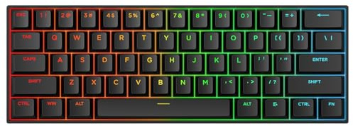 MCHOSE Ace 60 HE Magnetische Tastatur, 8000 Hz Rapid Trigger Trigger-Tastatur, Einstellbare Betätigung, Snap Tap, Hot-Swap, SOCD, Schwarz