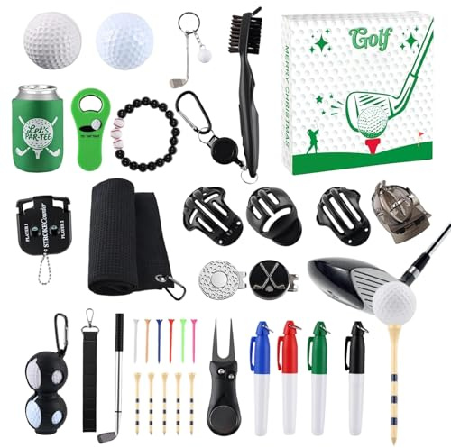 yakermur Weihnachts-Countdown-Kalender | 24 Tage Golfzubehör – Advent Sport für Golfer, für Anfänger, Enthusiasten, Ehemann, Vater, Sohn, kleiner Freund, Partner, Familie, Freunde