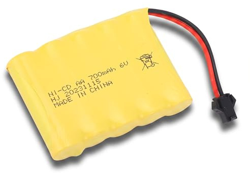 Sxhlseller Batería Recargable De Litio De 6V 700Mah, Batería De Litio para Coches RC, Recargable con Enchufe SM 2P, para Coches RC