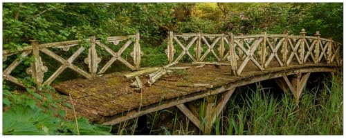 Wallario Küchenrückwand selbstklebend 115 x 50 cm, Motiv: Verwunschene Brücke | Spritzschutz abwischbar & pflegeleicht