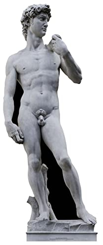 Michelangelo's David Statue - Famous Landmark LEBENSGROSSE PAPPFIGUREN / STEHPLATZINHABER / AUFSTELLER