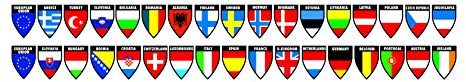 Lampa 98119 Set 17 x Flaggen mit Saugnäpfen