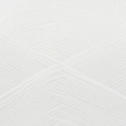 King Cole Big Value Baby 4 Ply Yarn 100% Acrylic 4ply Knitting Wool 100g Ball (White - 1)