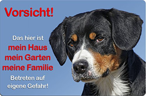 Nanyuk +++ Appenzeller Sennenhund - Metall Warnschild Schild Hundeschild Sign - AZS 06 T1