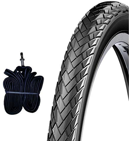 DEESTONE 1 Reifen schwarz + 1 Schlauch 24 x 1.75 (47 – 507) Graziella City Bike