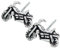 Helen de Lete S925 Sterling Silber Vintage Motorrad Ohrstecker, Sterling Silber
