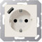 Jung A1520-18A SCHUKO-Steckdose mit USB Typ A (max. 3A) Quick Charge mit erhöhtem Berührungsschutz (Thermoplast bruchsicher) Weiß Serie A