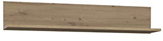 FORTE Arkina Wandregal, Holzwerkstoff, Artisan Eiche, 139,7 x 25,8 x 24,6 cm