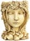 Yanmilia Head Planter Face Flower Pot Goddess Statue Planter Decorative Girl Portrait Planter Indoor Outdoor Girl Face Flower Vase Container Planter (Beige)