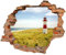 Wandtattoo - Wanddurchbruch mit Aussicht Leuchtturm 50 x 41 cm (BxH) - Wandsticker