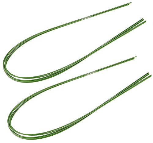 Jenngaoo 12Pcs Cerchio a Tunnel per Serra da Giardino, 120x3.2mm Serra Flessibile Case Supporto per Piante da Fiore Telaio con Rivestimento in plastica Filo di Ferro per Tessuto da Giardino