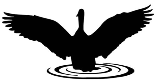Bhysfenhgttvv 4 stücke Autoaufkleber17,6 cm * 8,8 cm Schwäne Breiten Ihre Flügel Muster Vinyl Aufkleber Auto Aufkleber Schwarz