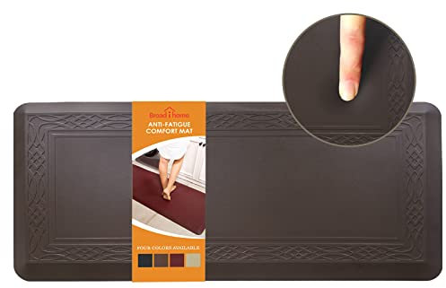 61x152 cm zusätzliche Unterstützung gegen Ermüdung Komfort Küchenmatte, wasserdichte lange Küchenläufer, rutschfeste Stehschreibunterlage, Garagen (Bordeaux Kaffee, 61x152 cm)