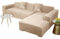 JHLD Sofabezug L Form, Stretch Sofabezug Samt L-förmiger Sofabezug Weiche Anti-rutsch Sofa Überwürfe Für Ecksofa-Beigegrau-4 Sitzer+4 Sitzer