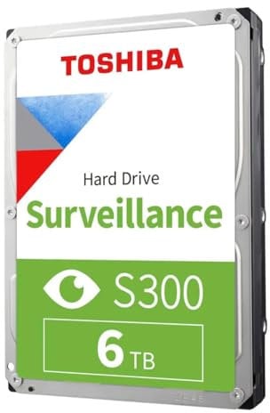 Toshiba Disco Rigido Marca Modello S300 Surveillance - Disco Rigido - 6 TB - Interno - 3.5 - SATA 6Gb/s - 5400 RPM - buffer: 256 MB