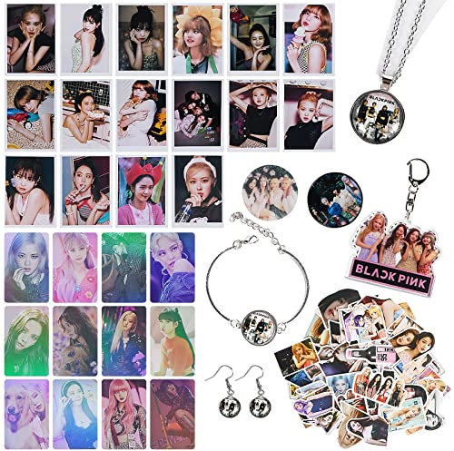 Newtic 85pcs-Blackpink Aufkleber,Blackpink Geschenkset für Fans, Mini Photo Cards Kpop Blackpink Fotokarten Set für Fans Girls Kpop Blackpink Aufkleber